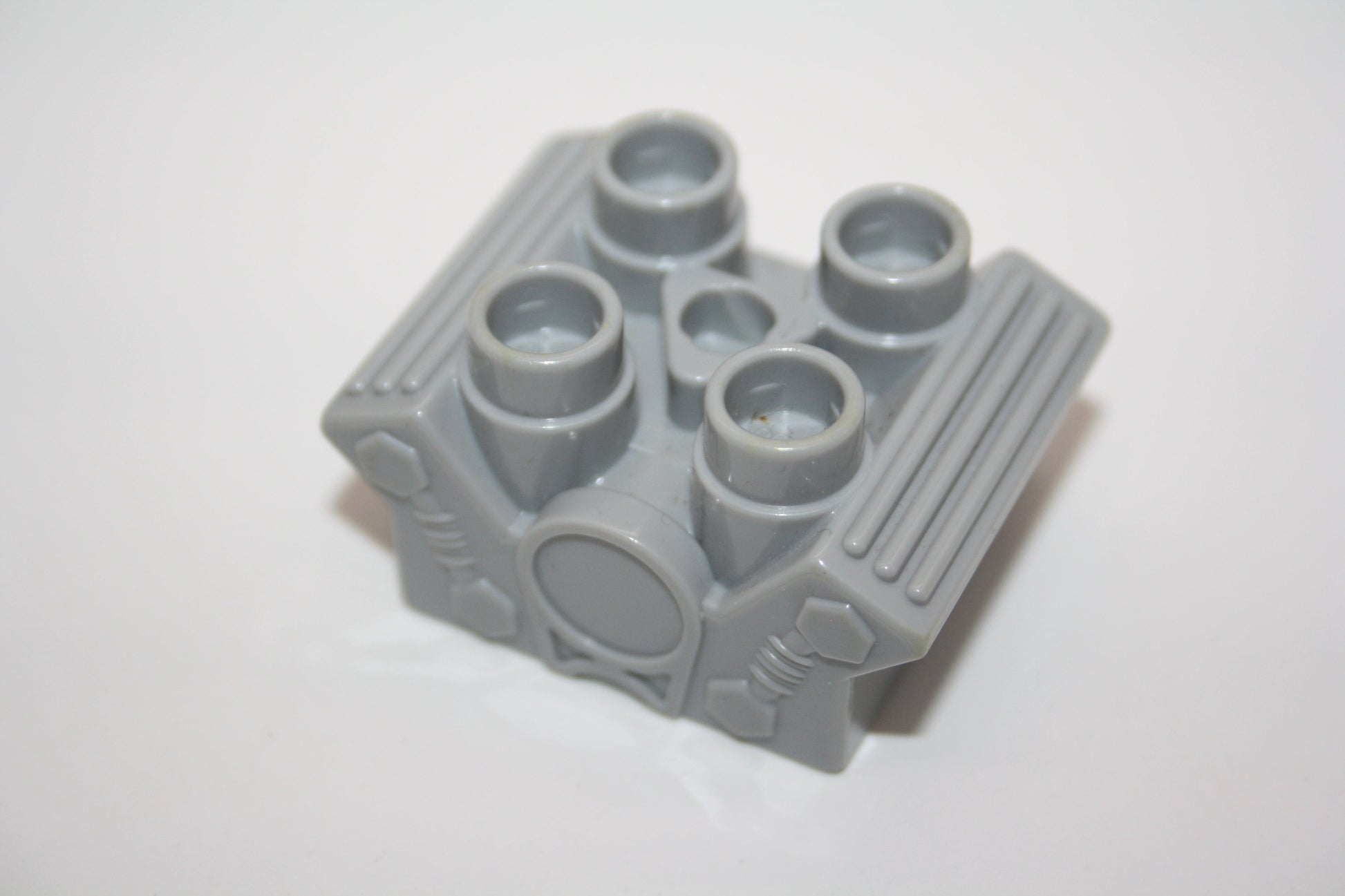 Duplo - Motorblock- 4er Stein (2x2Noppen) - hellgrau - Fahrzeuge - Ersatzteil - Fahrzeuge - Ersatzteil