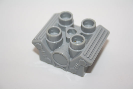 Duplo - Motorblock- 4er Stein (2x2Noppen) - hellgrau - Fahrzeuge - Ersatzteil - Fahrzeuge - Ersatzteil