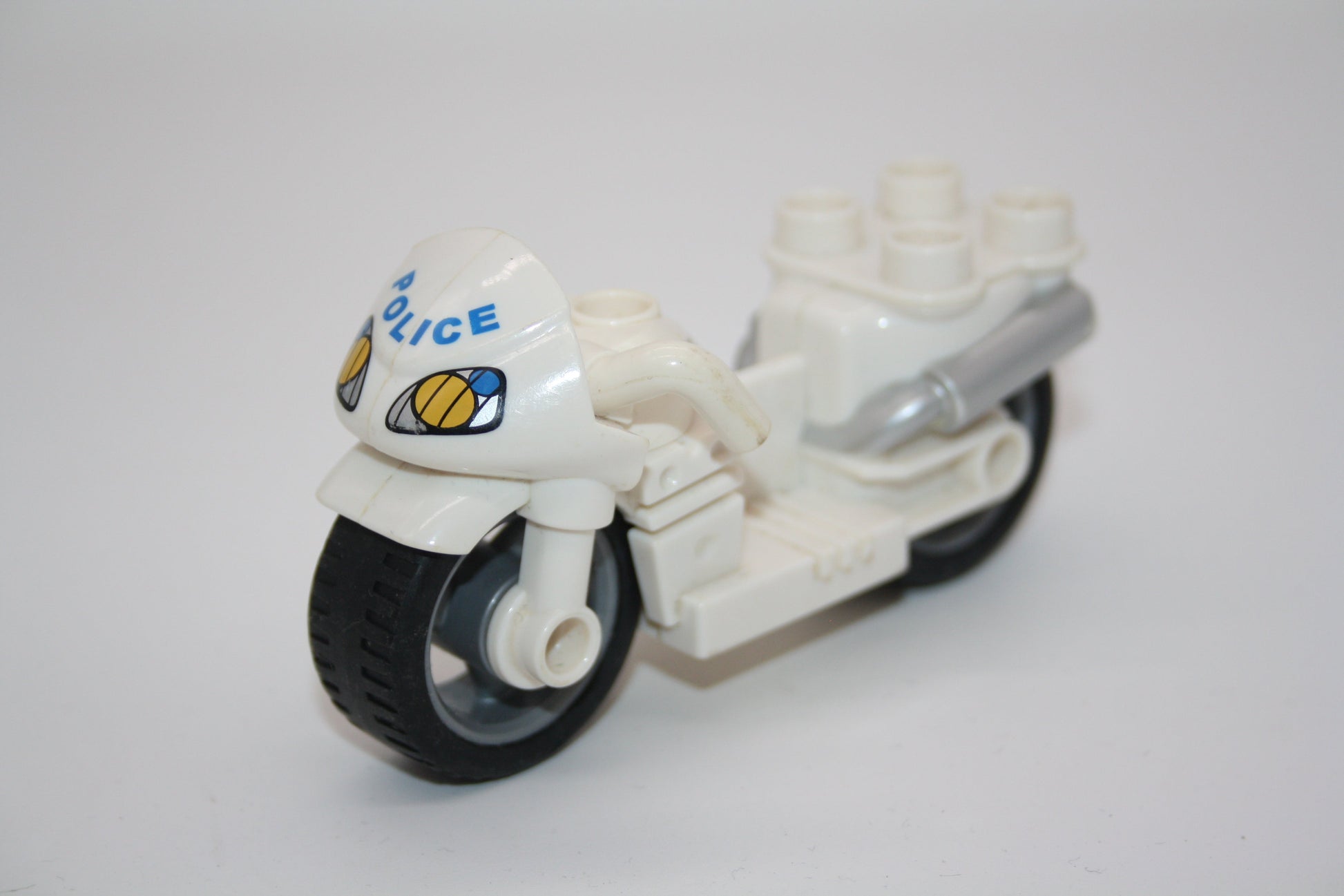 Duplo - Motorrad modern - versch. Farben - Motorrad - Fahrzeuge - weiß-Polizei - Fahrzeuge