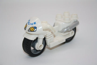 Duplo - Motorrad modern - versch. Farben - Motorrad - Fahrzeuge - weiß-Polizei - Fahrzeuge