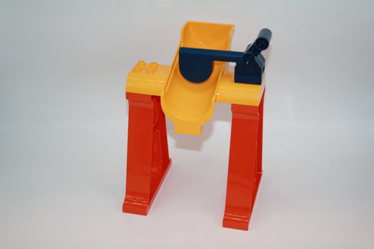 Duplo - neue Verladestation/Schütte - dunkelgelb/rot - große Teile - neu/unbespielt - Bauelemente