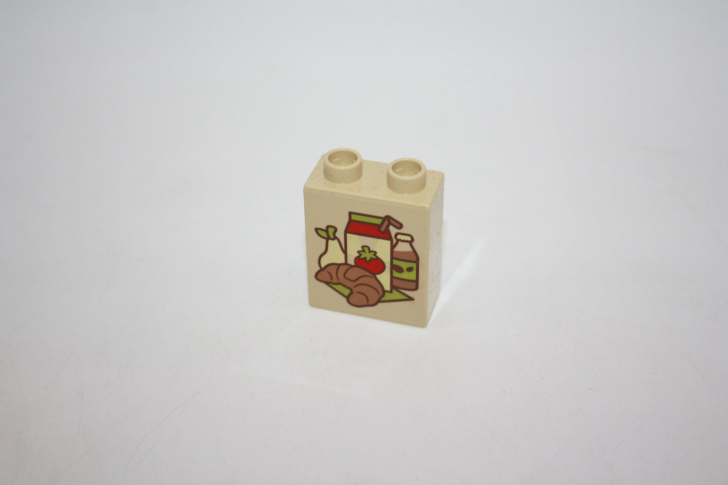 Duplo - Pausenbrot/Frühstück - 2er - 1x2Noppen - beige - Motivstein - neu/Unbespielt - Motivsteine
