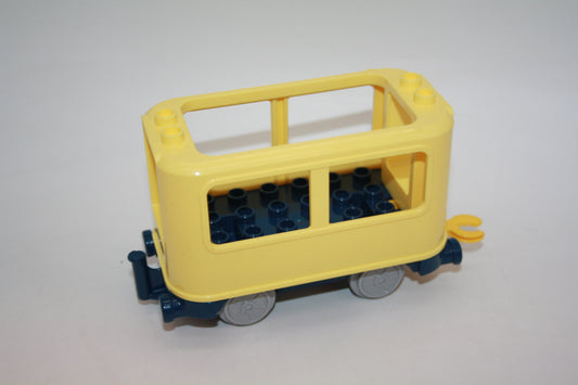 Duplo - Personenwagen aus 10428 - Cremegelb - Eisenbahn - Wagon/Waggon - neu/unbespielt - Waggons