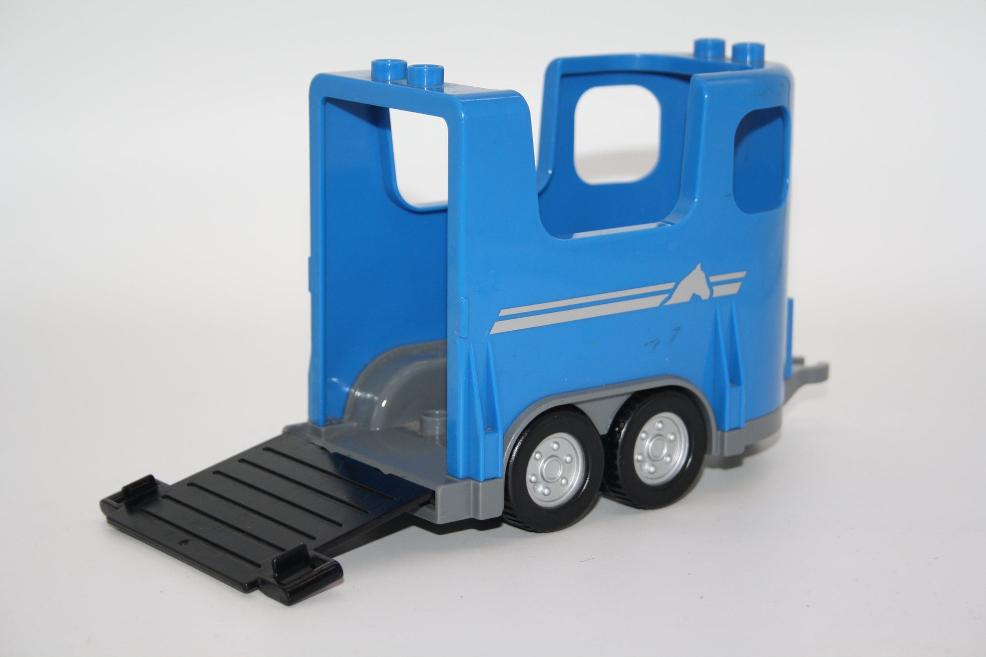 Duplo - Pferdeanhänger/Tiertransporter - versch. Farben - Anhänger - Fahrzeuge - blau - Anhänger/Auflieger