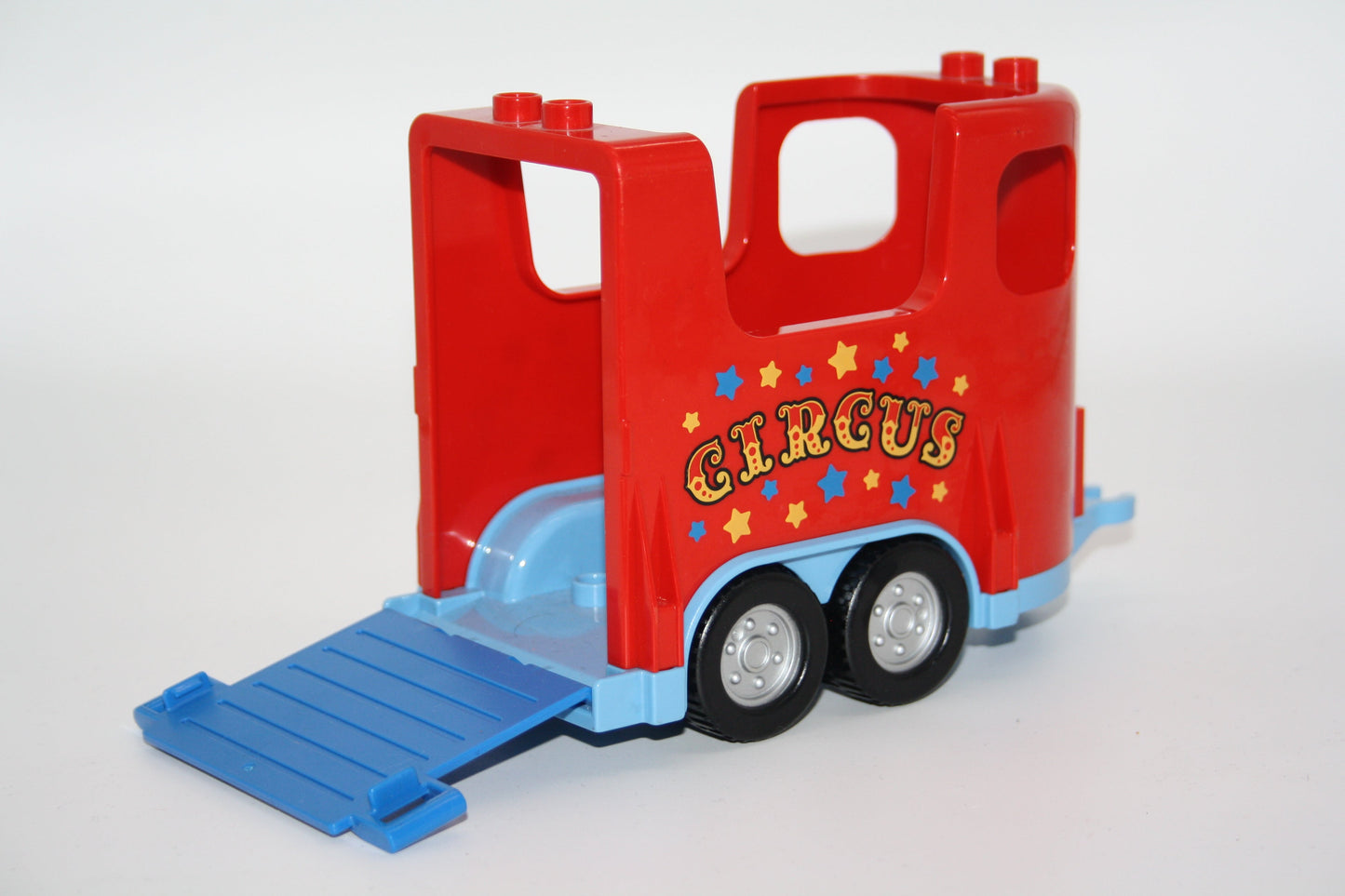 Duplo - Pferdeanhänger/Tiertransporter - versch. Farben - Anhänger - Fahrzeuge - rot-Zirkus - Anhänger/Auflieger