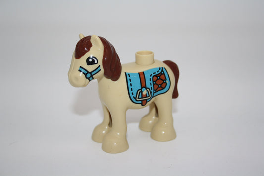 Duplo - Pony m. Sattel beige - Pferd - Tiere - Bauernhof - Tiere