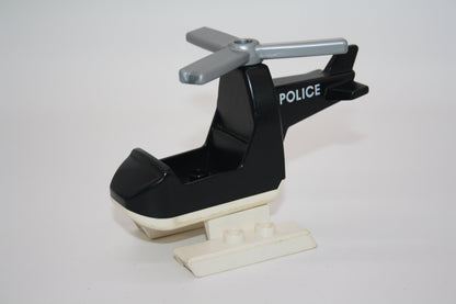 Duplo - Retro/Vintage Polizei- & Feuerwehrhubschrauber - versch. Farben - Helikopter/Hubschrauber - Polizei - schwarz