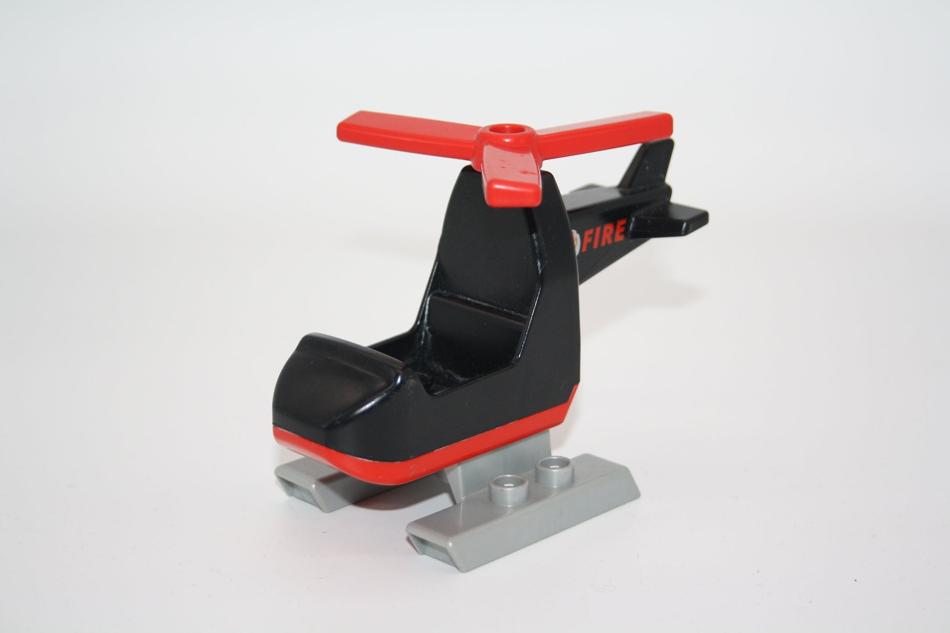 Duplo - Retro/Vintage Polizei- & Feuerwehrhubschrauber - versch. Farben - Helikopter/Hubschrauber - Feuerwehr - schwarz