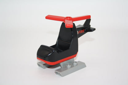 Duplo - Retro/Vintage Polizei- & Feuerwehrhubschrauber - versch. Farben - Helikopter/Hubschrauber - Feuerwehr - schwarz