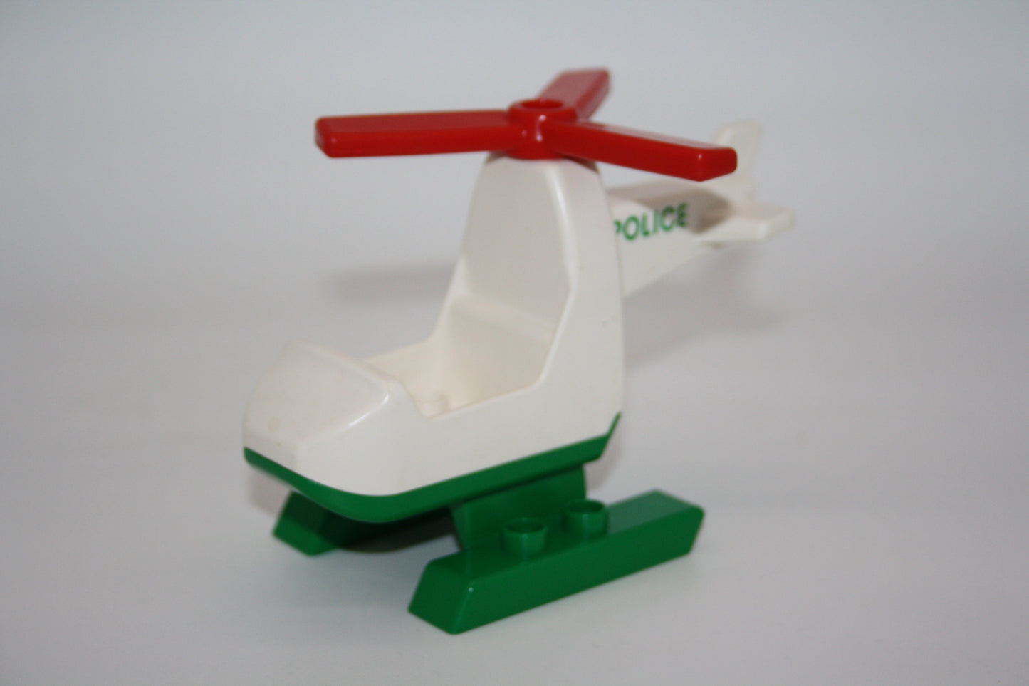 Duplo - Retro/Vintage Polizei- & Feuerwehrhubschrauber - versch. Farben - Helikopter/Hubschrauber - Polizei - weiß/grün