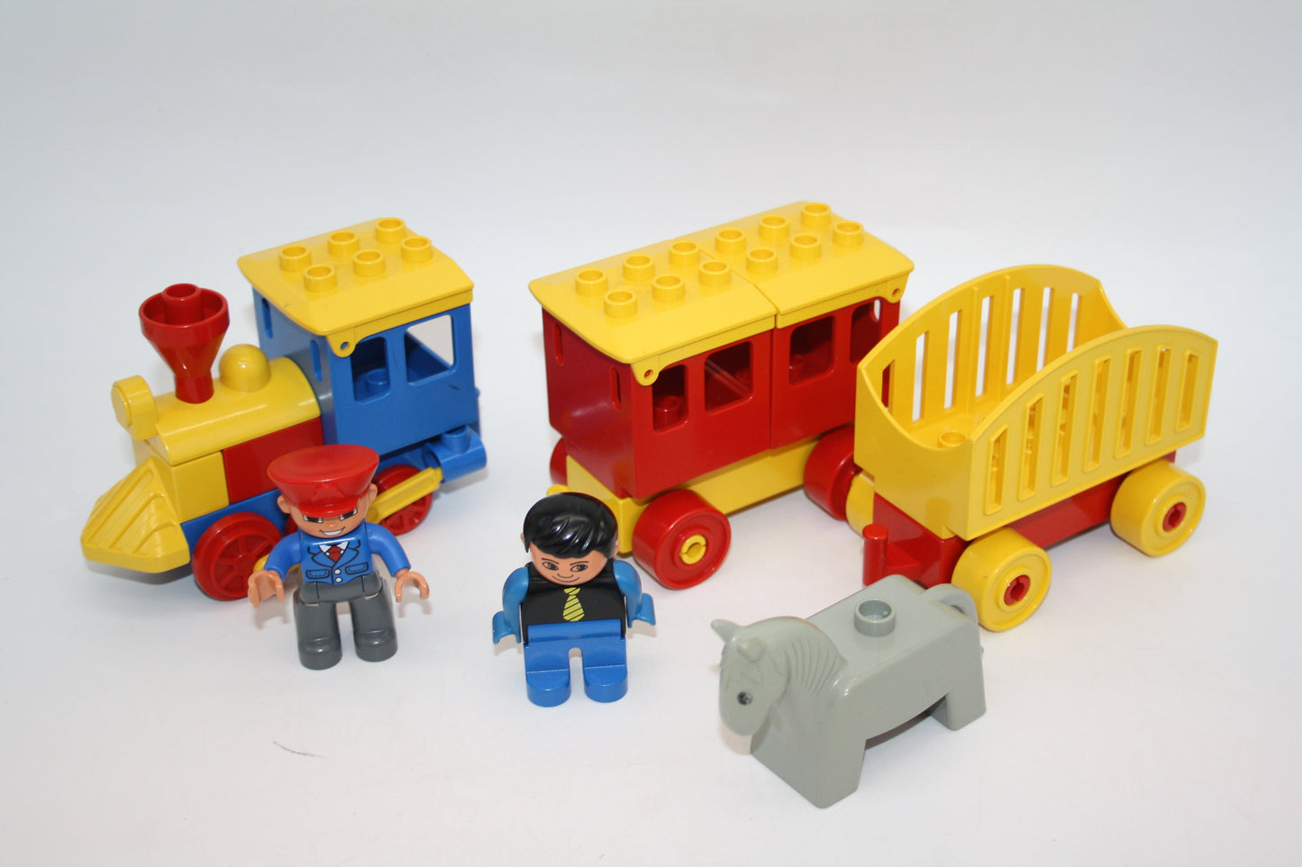 Duplo - Schiebezug mit zwei Waggons und Figuren/Tieren - zufällige Auswahl - Selbstkreiert - Selbstkreiert Sets