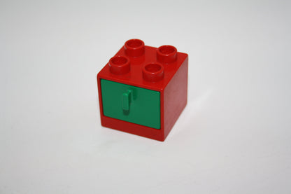 Duplo - Schubladen Schrank - versch. Farben - Einrichtung - Möbel - Küche/Wohnraum - rot-grün - Möbel