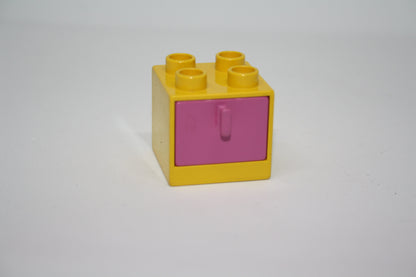 Duplo - Schubladen Schrank - versch. Farben - Einrichtung - Möbel - Küche/Wohnraum - gelb-pink - Möbel