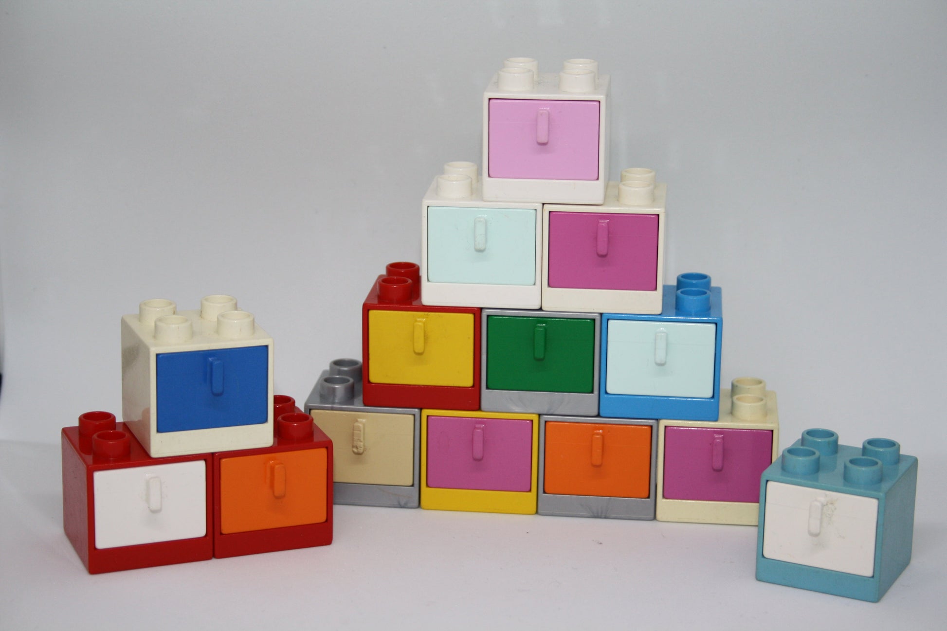 Duplo - Schubladen Schrank - versch. Farben - Einrichtung - Möbel - Küche/Wohnraum - zufällige Farben - Möbel