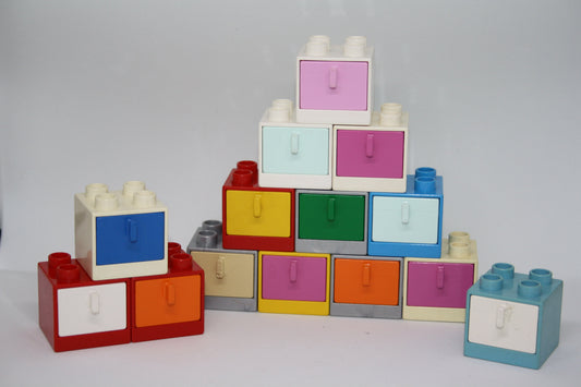 Duplo - Schubladen Schrank - versch. Farben - Einrichtung - Möbel - Küche/Wohnraum - zufällige Farben - Möbel