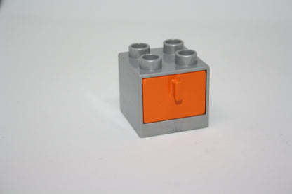 Duplo - Schubladen Schrank - versch. Farben - Einrichtung - Möbel - Küche/Wohnraum - silber-orange - Möbel
