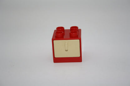 Duplo - Schubladen Schrank - versch. Farben - Einrichtung - Möbel - Küche/Wohnraum - rot-beige - Möbel