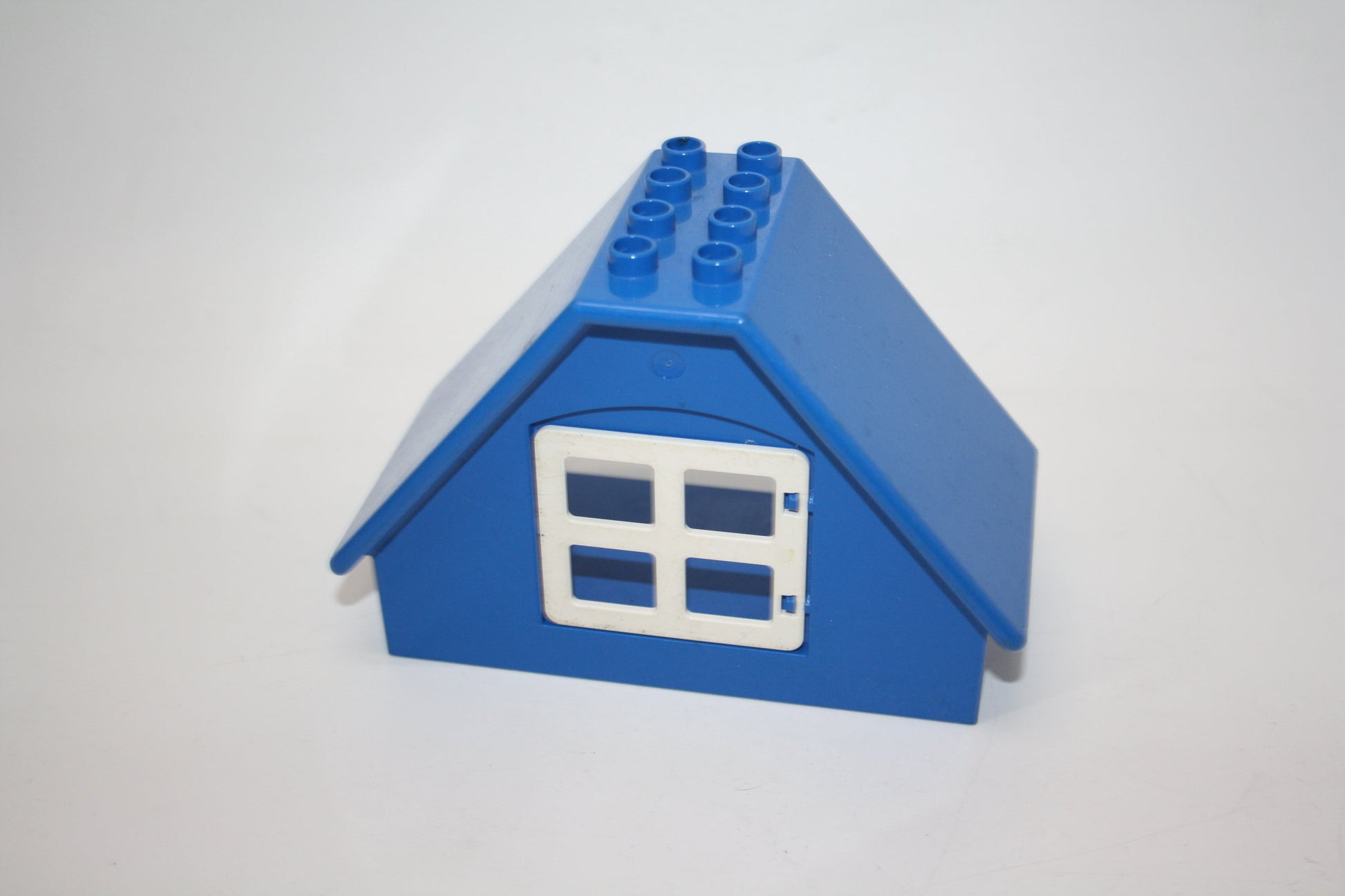 Duplo - Schuppen/Gartenhaus/Spitzedach - blau - große Teile - Bauelemente