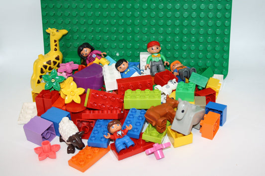 Duplo - Starterpaket mit Bausteinen Figuren Platten & Tieren - 2 Variationen - Sparpakete
