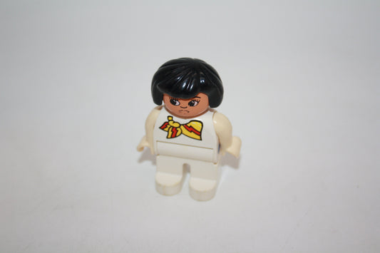 Duplo - Stewardess - weiße Hose/weißes Oberteil m. Halstuch - Frau- Figur - Stewardess