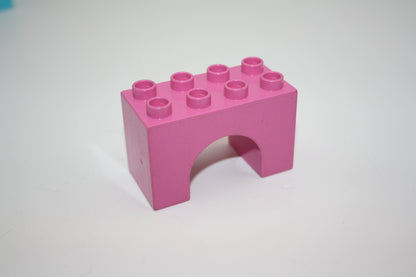 Duplo - Stützsteine 2x4 Noppen - versch. Farben - einzelne Steine - pink-bogen - Einzelne Steine