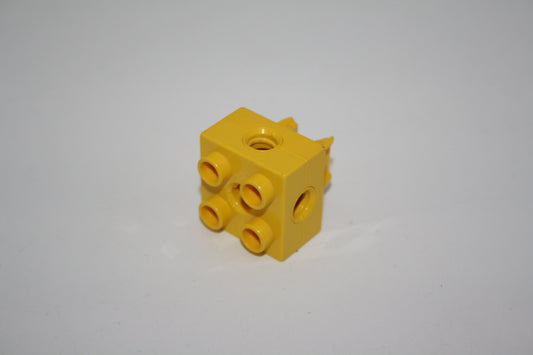 Duplo Toolo - 2x2 Stein mit Clip unterm Stein - 74957c01 - gelb - Ersatzteil - Ersatzteil/Einzelteil