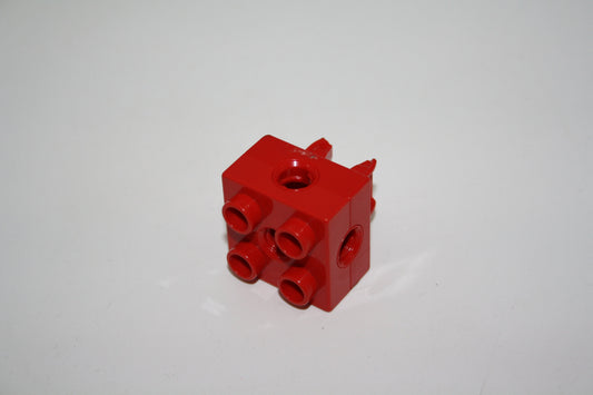 Duplo Toolo - 2x2 Stein mit Clip unterm Stein - 74957c01 - rot - Ersatzteil - Ersatzteil/Einzelteil