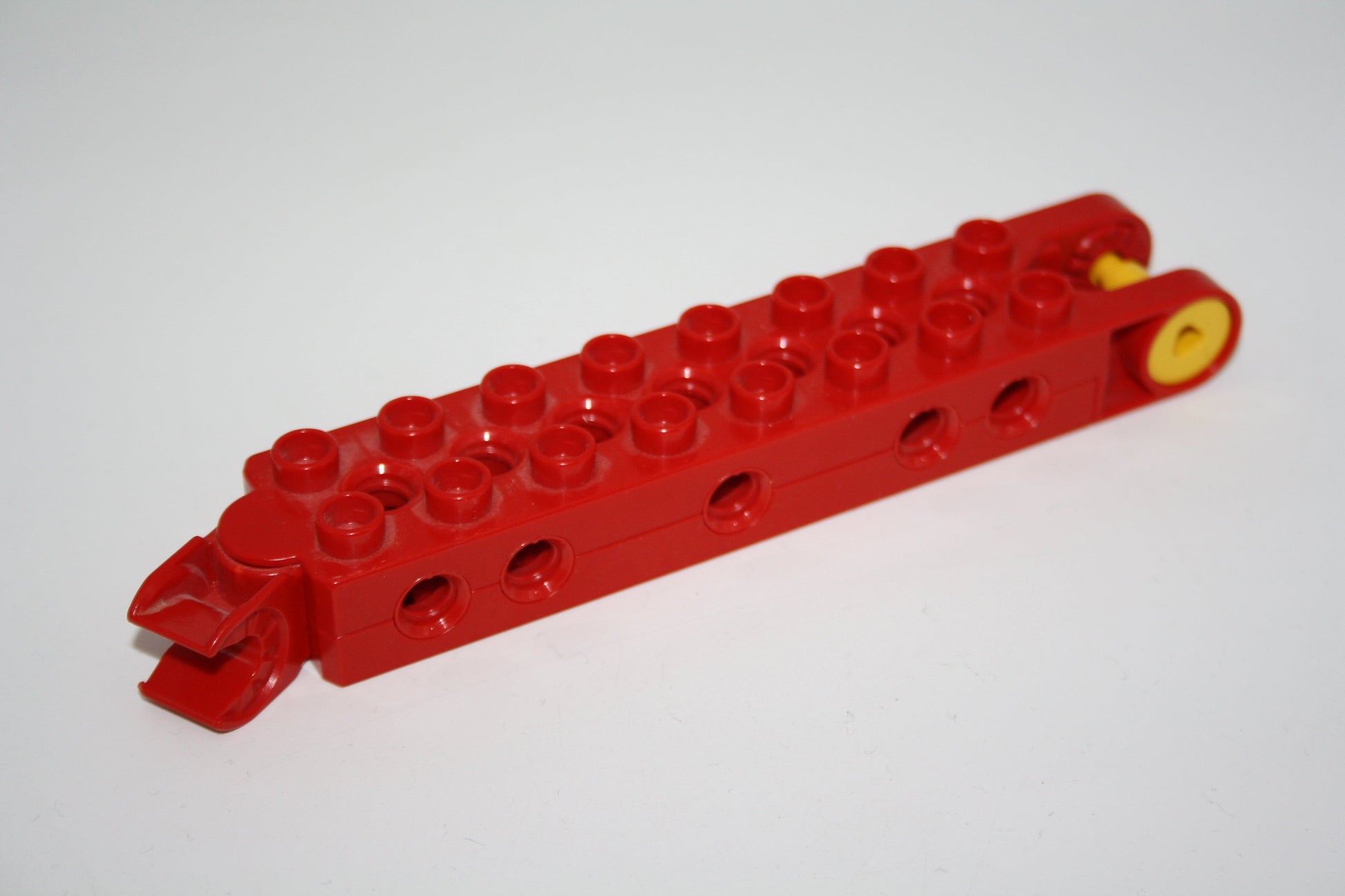 Duplo Toolo - 2x8 Stein mit beweglichem Clip - bar102 - rot - Ersatzteil - Ersatzteil/Einzelteil