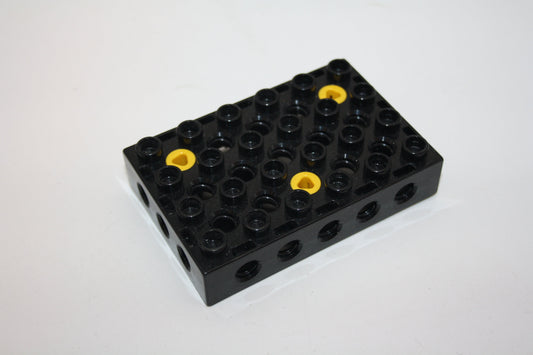 Duplo Toolo - 4x6 Stein mit Löchern an der Seite - schwarz - 31345c01 - Ersatzteil - Ersatzteile