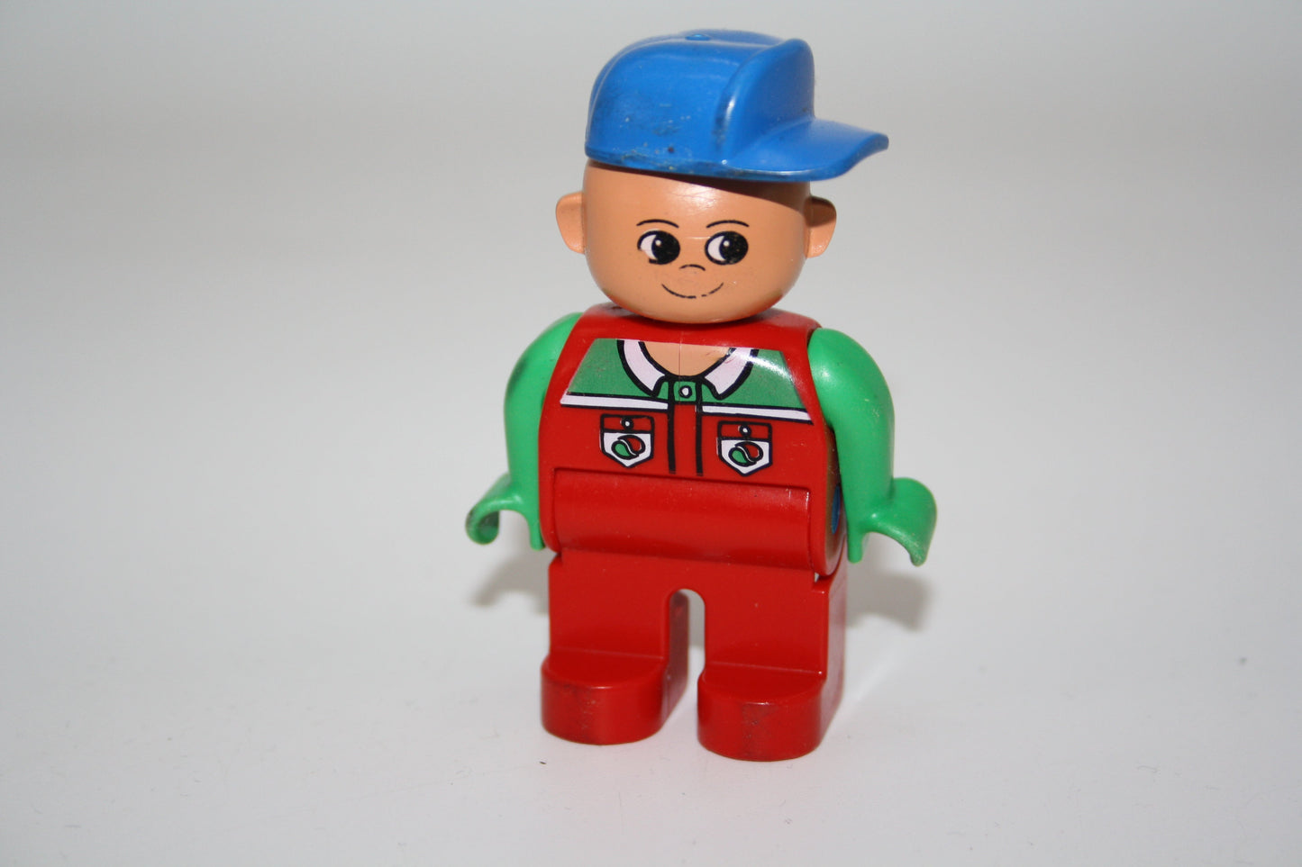 Duplo - Toolo Tankwart Tankwart - rote Hose/rotes Oberteil/blaue Cappie - Mann - Figur - Pilot/in