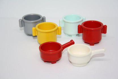 Duplo - Topf/Töpfe/Kochtöpfe/Kessel - versch. Farben/Formen - Einrichtung - Haushaltsartikel - Zubehör/Accessoires