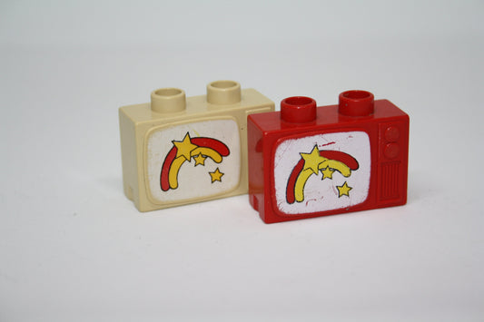 Duplo - TV/Fernseher - versch. Farben - Einrichtung - Möbel - Wohnraum - Haushaltsgeräte