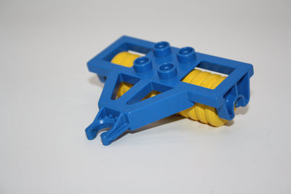 Duplo - Walze/Grubber geriffelt - blau/gelb - Anhänger/Anbaugerät f. Traktor - Fahrzeuge - Anhänger/Auflieger