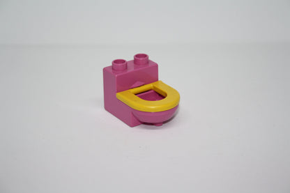 Duplo - WC/Toiletten mit klappbarer Brille - versch. Farben - Einrichtung - Möbel - Badezimmer - pink-gelb - Möbel