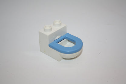 Duplo - WC/Toiletten mit klappbarer Brille - versch. Farben - Einrichtung - Möbel - Badezimmer - weiß-hellblau - Möbel