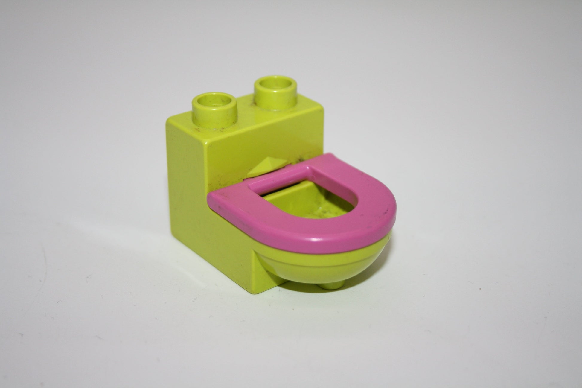 Duplo - WC/Toiletten mit klappbarer Brille - versch. Farben - Einrichtung - Möbel - Badezimmer - limettengrün-rosa