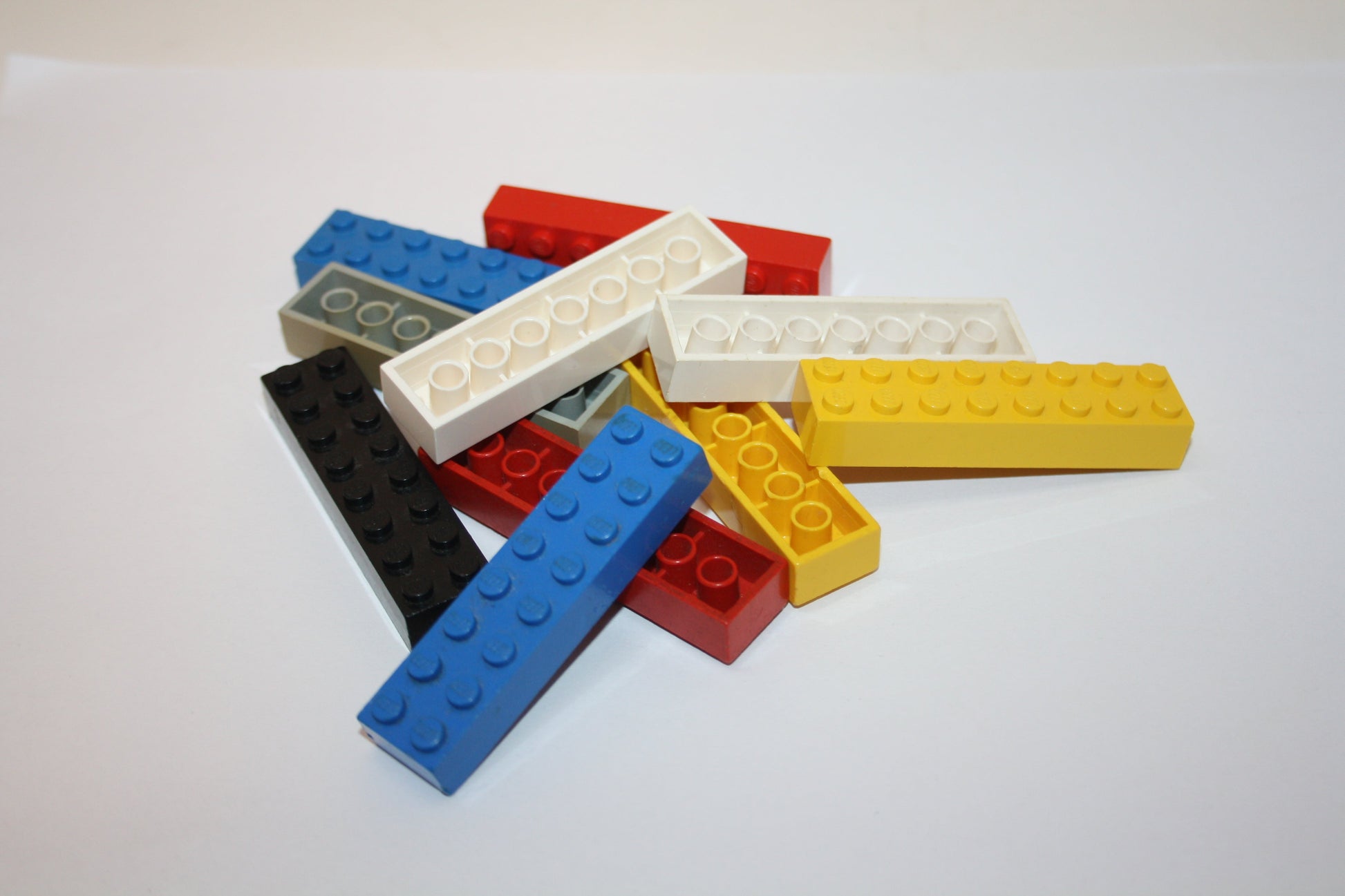 LEGO® - 10 2x8 Basic/Basis Steine/Grundbausteine (12er) - 3007 - bunt gemischt - Sparpaket - Nach Gewicht