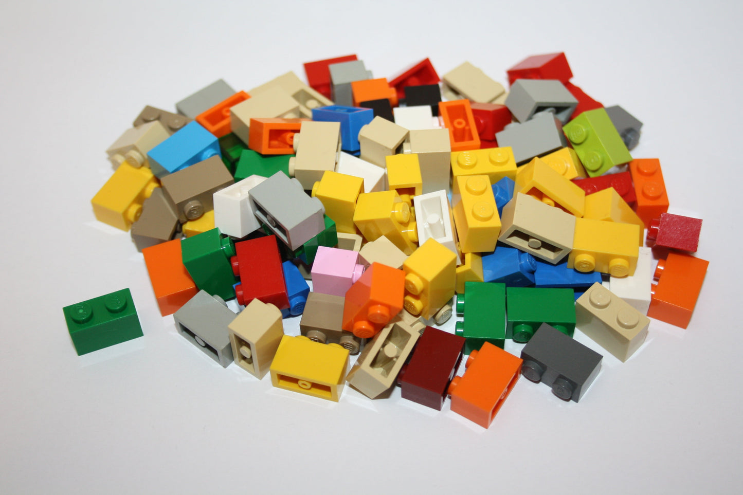 LEGO® - 100 1x2 Basic/Basis Steine/Grundbausteine - 3004 - bunt gemischt - Sparpaket - Nach Gewicht