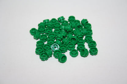 LEGO® - 1x1 Platte rund/ round plate with Flower edge - grün/green - 24866 - Grünzeug 6x-500x Sparpaket - 50x - Grünzeug