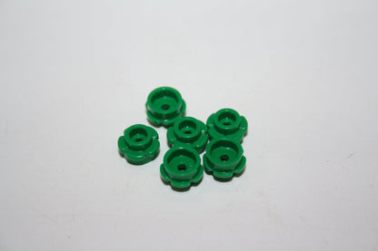 LEGO® - 1x1 Platte rund/ round plate with Flower edge - grün/green - 24866 - Grünzeug 6x-500x Sparpaket - 6x - Grünzeug