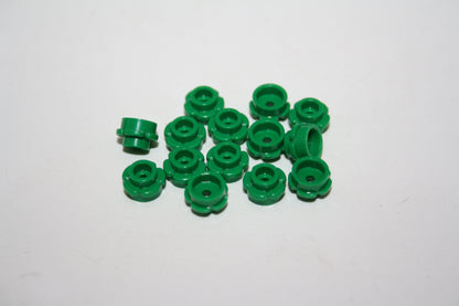 LEGO® - 1x1 Platte rund/ round plate with Flower edge - grün/green - 24866 - Grünzeug 6x-500x Sparpaket - 13x - Grünzeug