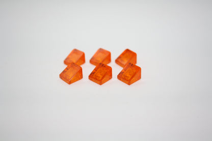 LEGO® - 1x1x2/3 Schrägstein/Käseecke/Slope - transparent orange - 64200 - Sonderstein - 6x-500x Sparpaket - 6x