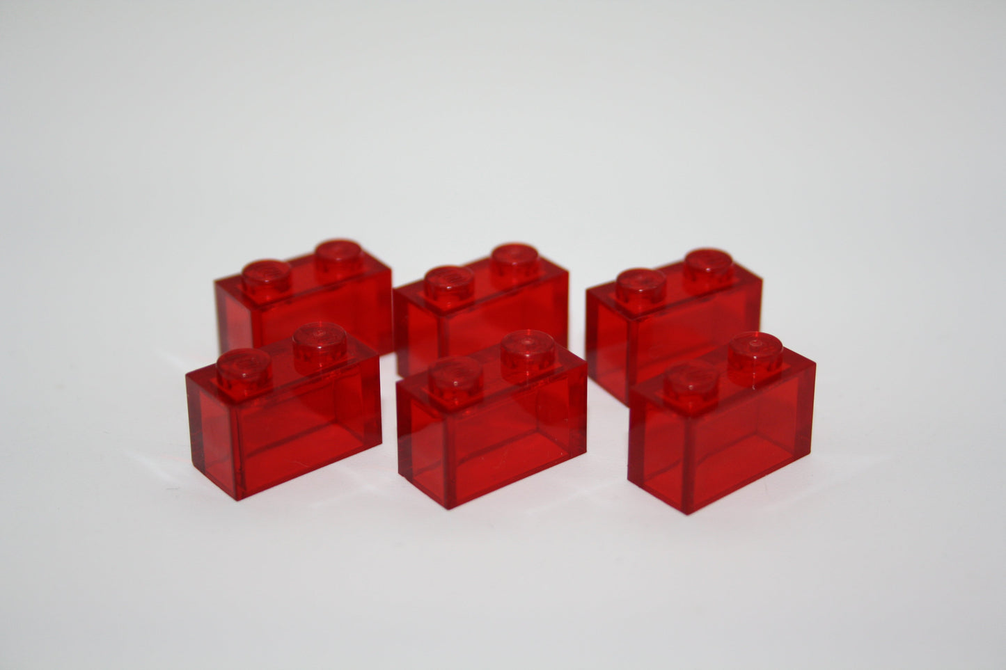 LEGO® - 1x2 Brick/Basic/Basis Stein - rot Transparent - 3004 - 6x-100x Sparpaket - 6x - Steine - Basics