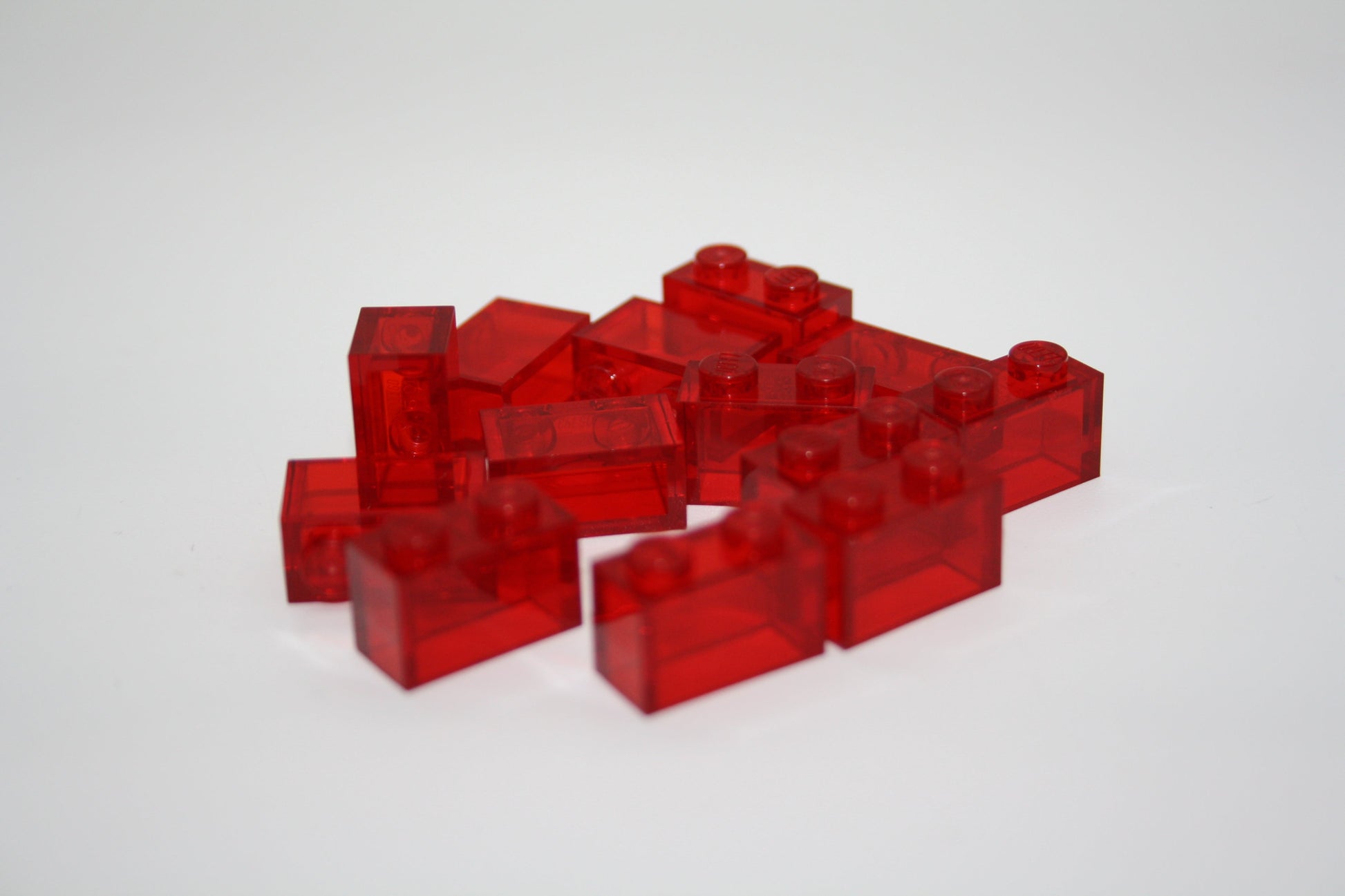 LEGO® - 1x2 Brick/Basic/Basis Stein - rot Transparent - 3004 - 6x-100x Sparpaket - 13x - Steine - Basics