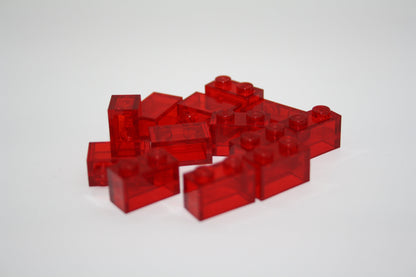LEGO® - 1x2 Brick/Basic/Basis Stein - rot Transparent - 3004 - 6x-100x Sparpaket - 13x - Steine - Basics