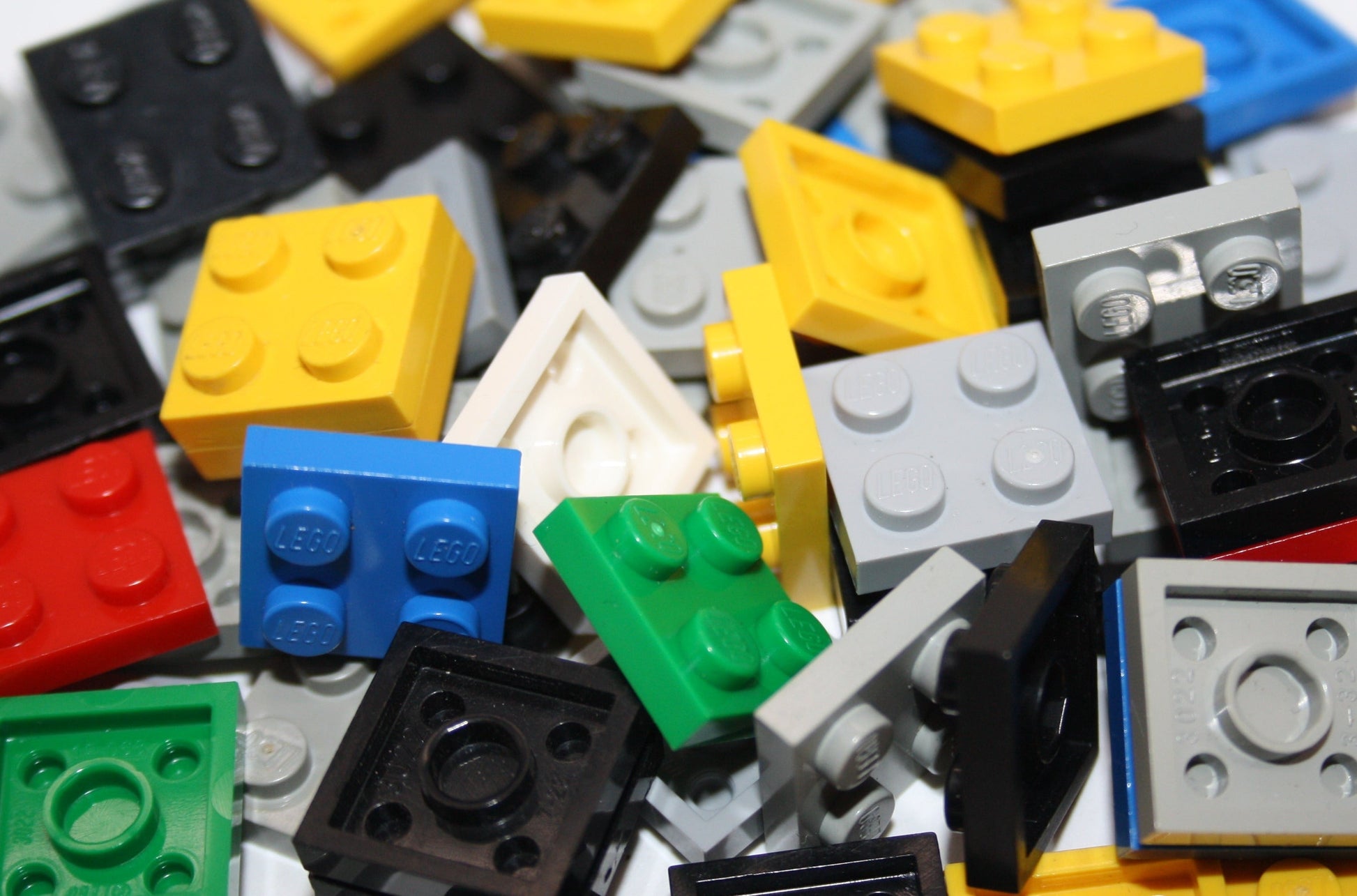 LEGO® - 2x2 Plate/Platte Basisplatte/Baseplate (4er) - 3022 - bunt gemischt - 6x-100x Sparpaket - Nach Gewicht