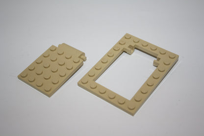 LEGO® - 6x8 Falltür mit Rahmen - 30041/30042 - versch. Farben - Platten/Türen/Fenster - beige/Tan - Platten