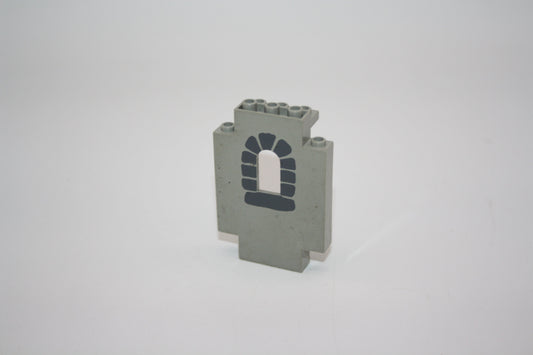LEGO® - Burgwand/Wand/Turm/ mit Gestein Aufdruck 2x5x6 - hellgrau - 4444pb01 - Burgteile - Burgteile