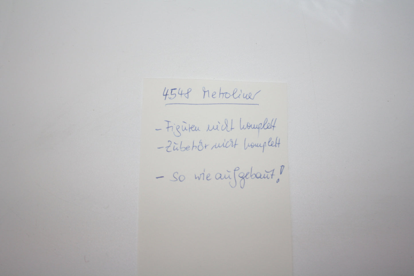 LEGO® Eisenbahn 9V - 4558 Metroliner - Sets - inkl. BA (Unvollständig) - Eisenbahn Sets