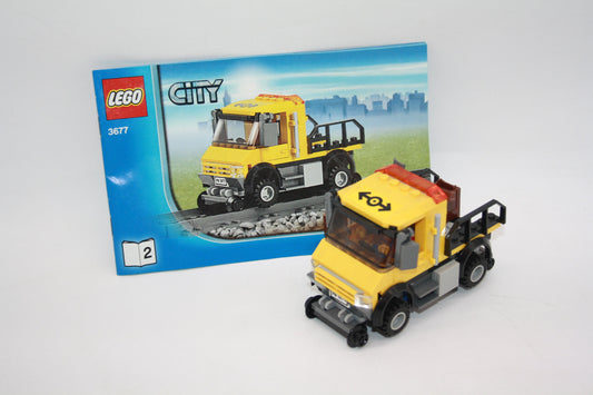LEGO® Eisenbahn - Servicewagen/Unimog - aus 3677 - LOK/Wagon - inkl. BA - Eisenbahn Sets
